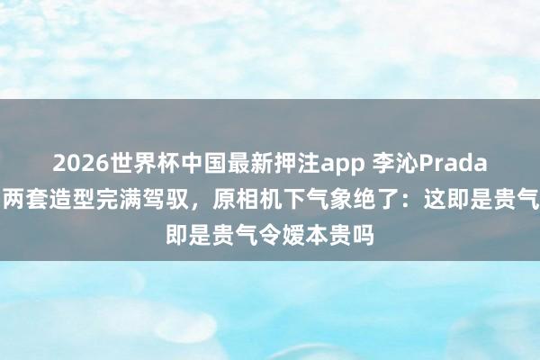 2026世界杯中国最新押注app 李沁Prada惊艳全场!两套造型完满驾驭,原相机下气象绝了:这即是贵气令嫒本贵吗
